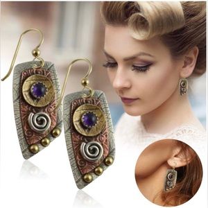 Bohemian boho mixed metal earrings NEW